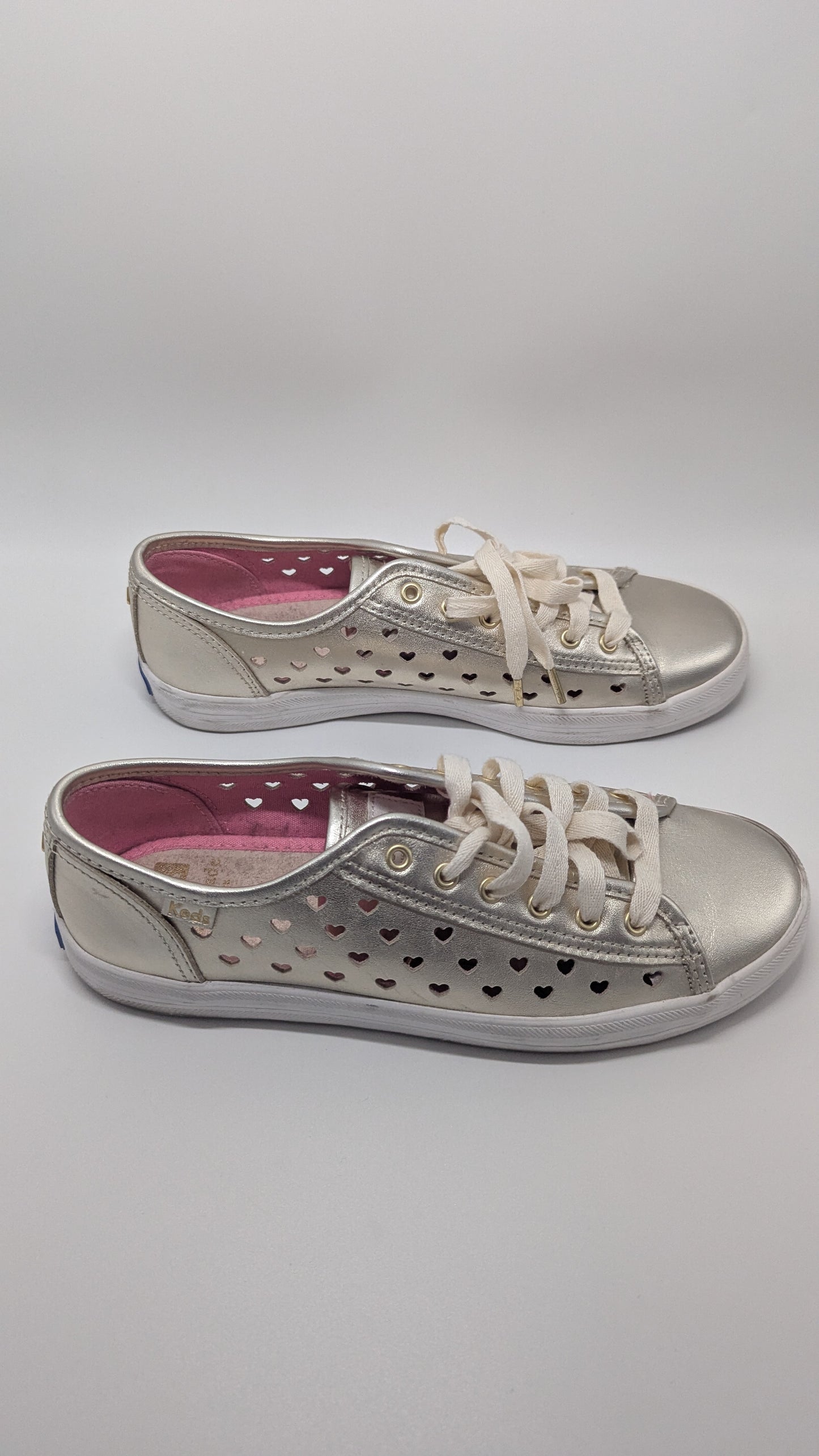Keds x Kate Spade Silver Heart Kickstart Sneakers