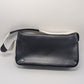 Montblanc Black/White Leather Hobo Shoulder Bag Purse