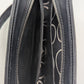 Montblanc Black/White Leather Hobo Shoulder Bag Purse