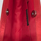 Bijoux Terner Red Quilted Satin Clutch Purse with Chain