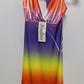Neelam Fashions Purple/Orange Ombre Halter Dress
