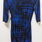 APT. 9 Dark Blue/Black Faux-Wrap Midi Dress
