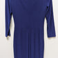 CHAPS Navy 3/4-Sleeve Cowl Neck Midi Dress