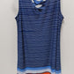 Westport Blue/Orange/White Striped Sleeveless Blouse