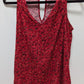 Old Navy Red/Black Speckled Print Sleeveless Blouse