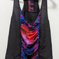 central park west Black/Red/Blue Abstract Sleeveless Blouse