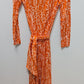 Diane Von Furstenberg Vintage Orange/White Printed Maxi Dress