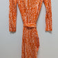 Diane Von Furstenberg Vintage Orange/White Printed Maxi Dress