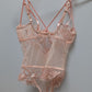 Dreamgirl Light Pink Lace Lingerie Bodysuit