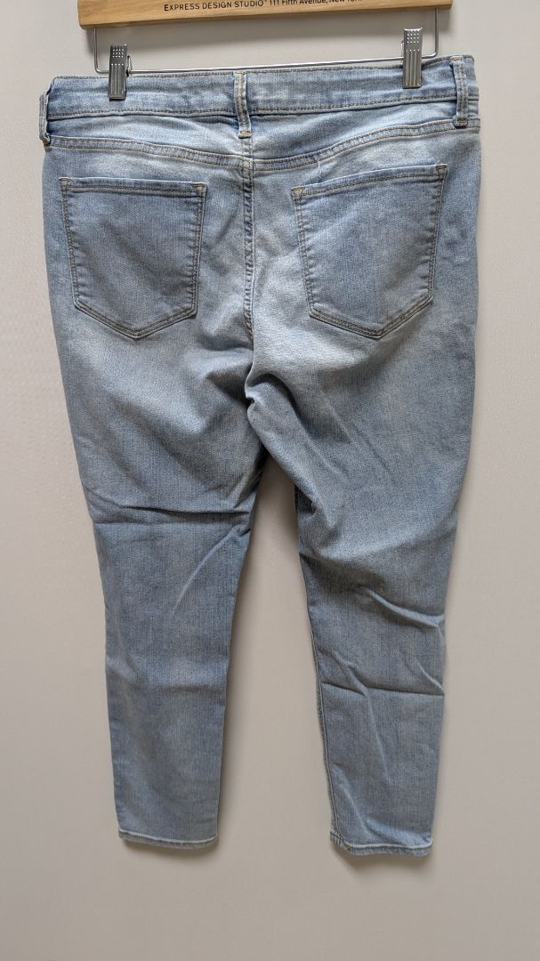 Old Navy Light Wash Mid-Rise Super Skinny Ankle Jeans