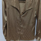 K Arnold Gold/Black Metallic Striped Long-Sleeve Blouse