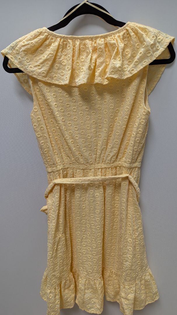 Lauren Conrad Yellow Lace Flared Dress