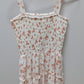 Jessica Simpson White/Pink Floral Ruched Summer Dress