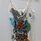 Banana Split USA White Multicolor Graphic Mini Dress