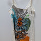 Banana Split USA White Multicolor Graphic Mini Dress