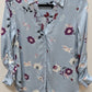 Candie's Blue/Purple Floral "2-Way Tunic" Blouse