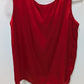 Silk Land Pure Silk Red Scalloped Sleeveless Blouse