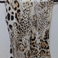 Jennie & Marlis Brown Animal Print Cowl-Neck Blouse