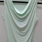 Calvin Klein Light Green Sleeveless Cowl-Neck Blouse