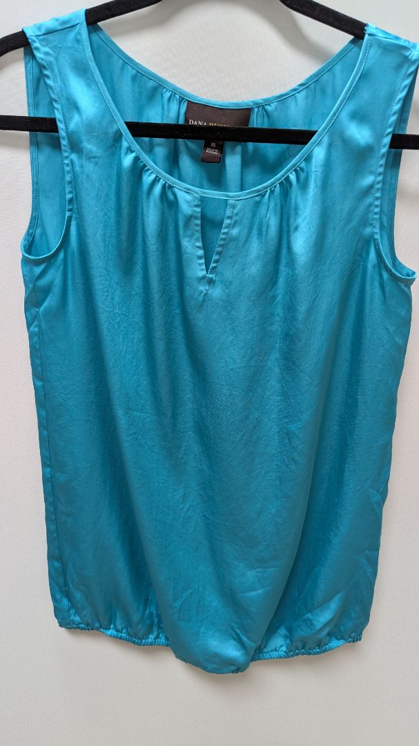 Dana Buchman Turquoise Sleeveless Shell Blouse