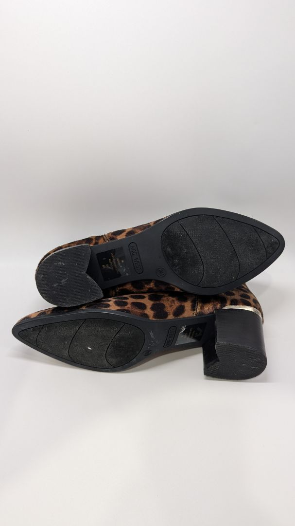 Nine West Brown/Black Animal Print Faux-Fur Boots