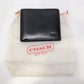 Coach Black Leather Foldover Wallet