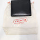 Coach Black Leather Foldover Wallet