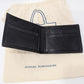 NIMES Black Leather Foldover Wallet