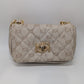 Bebe Bone Ivory/Gold Monogram Crossbody Purse