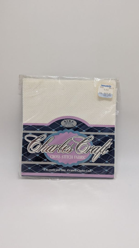 Charles Craft White Standard cotton 12x18" Cross-Stitch Fabric