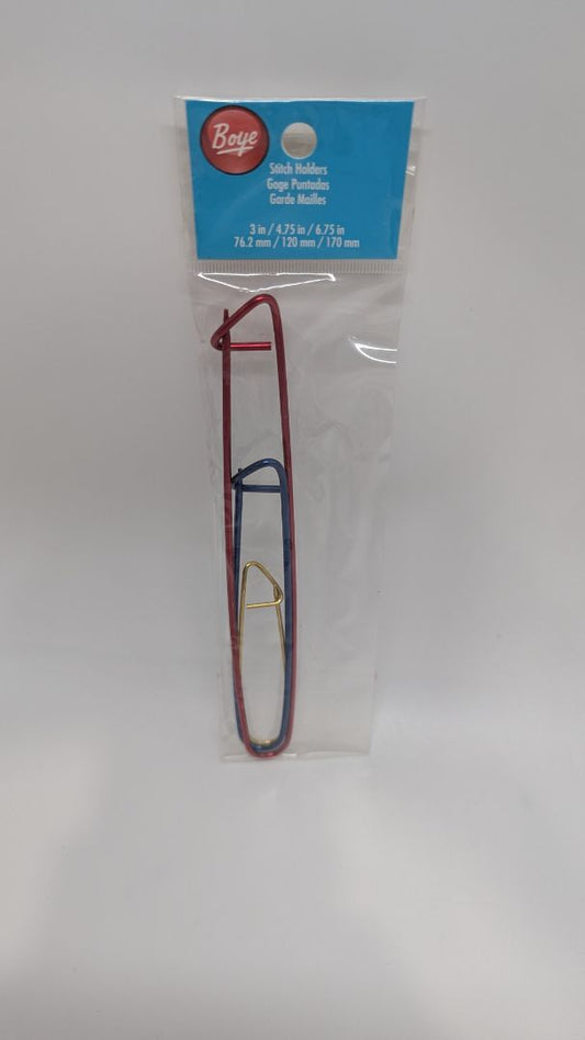 Boye Blue 3-Piece Stitch Holders 3"-6.75"