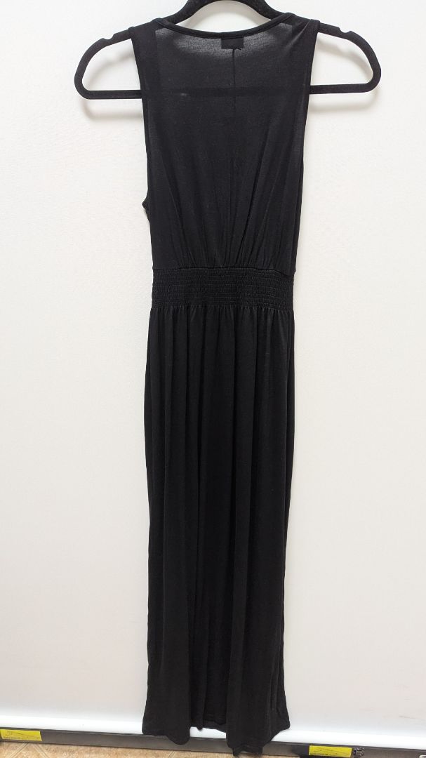 Lascana Venus Black Spring-Strap Empire Maxi Dress