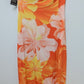 Boston Proper Orange Tropical Brooch Halter-Neck Dress