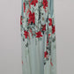 White House Black Market Green Wisteria Floral Reversible Halter Dress