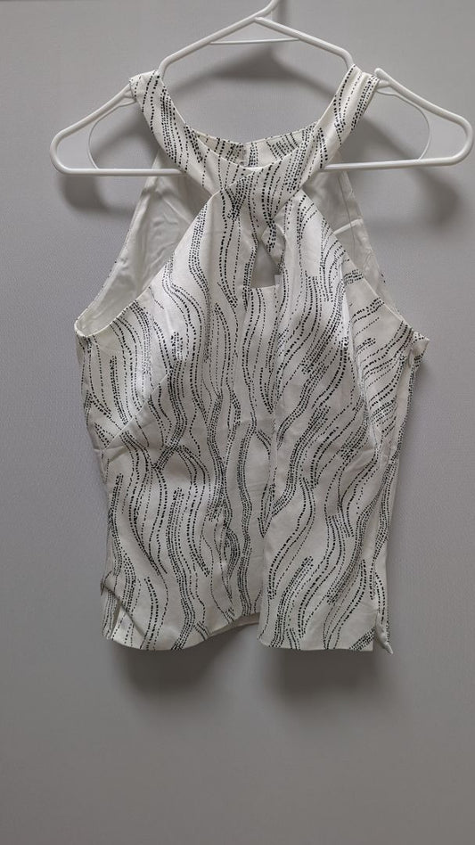 White House Black Market White Structured Halter Blouse