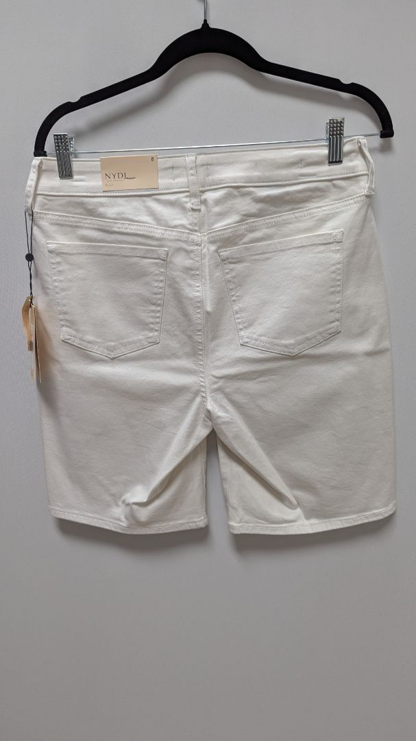 NYDJ Optic White Ella Denim Shorts with Sideseam Slits