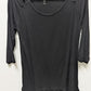 SO Black Cutout Shoulder Long-Sleeve T-Shirt