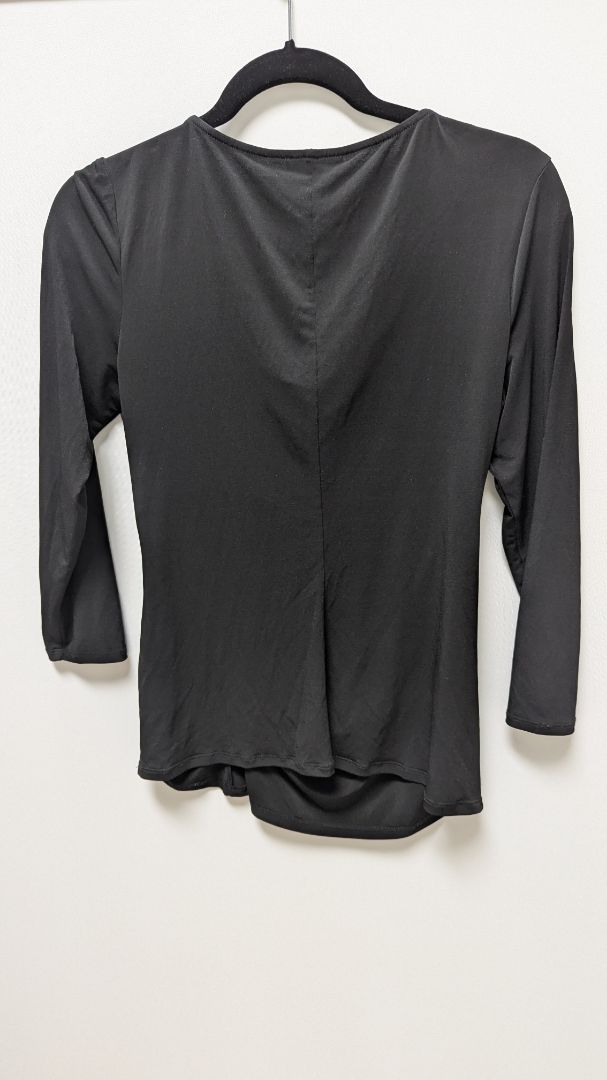 Laundry by Shelli Segal Black Cowl-Neck Ruched Blouse