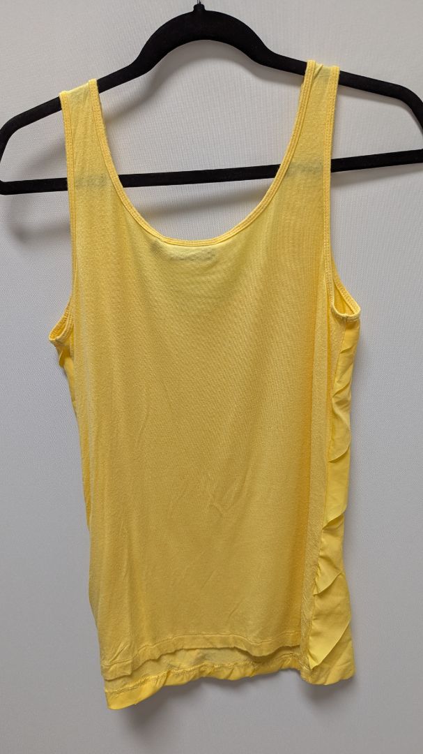 APT. 9 Yellow Ruffled-Front Sleeveless Blouse