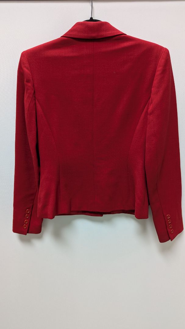 Banana Republic Red 4-Button Wool Blazer