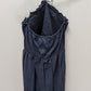 speechless Navy Halter-Neck Ruched Babydoll Blouse