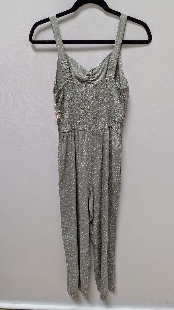 Jessica Simpson Light Green/White Polka-Dot Jumpsuit