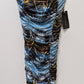 Sean John Blue/Black Abstract Graphic Cocktail Dress