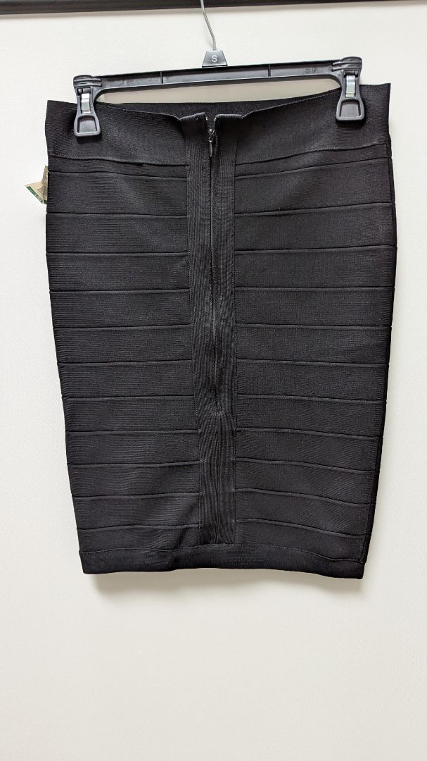 La Cite Black Bandage Midi Skirt