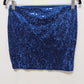 Wet Seal Deep Blue Sequin Mini Skirt