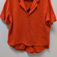 Old Navy Orange Textured Cotton Blouse & Shorts Set