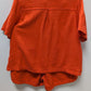 Old Navy Orange Textured Cotton Blouse & Shorts Set