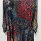 Lily by Firmiana Black/Multicolor Patterned Cardigan