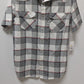 Mossimo Men's Grey/White Plaid Button-Down Shirt