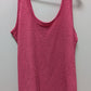 Torrid Hot Pink Ruched Rounded Neckline Tank Top